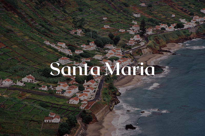 Coastline on Santa Maria island in the Azores